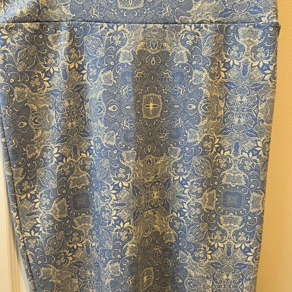 LuLaRoe Blue Midi Pencil Skirt for Cocktail Events